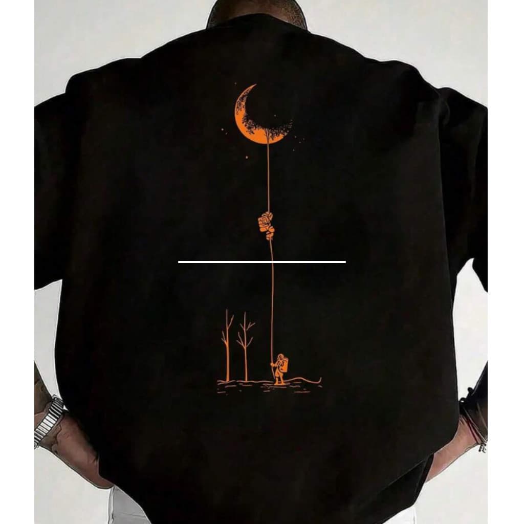 Camiseta Masculina Streetwear Lua Minimalista Lançamento Diferenciada Modernada 100% Algodão