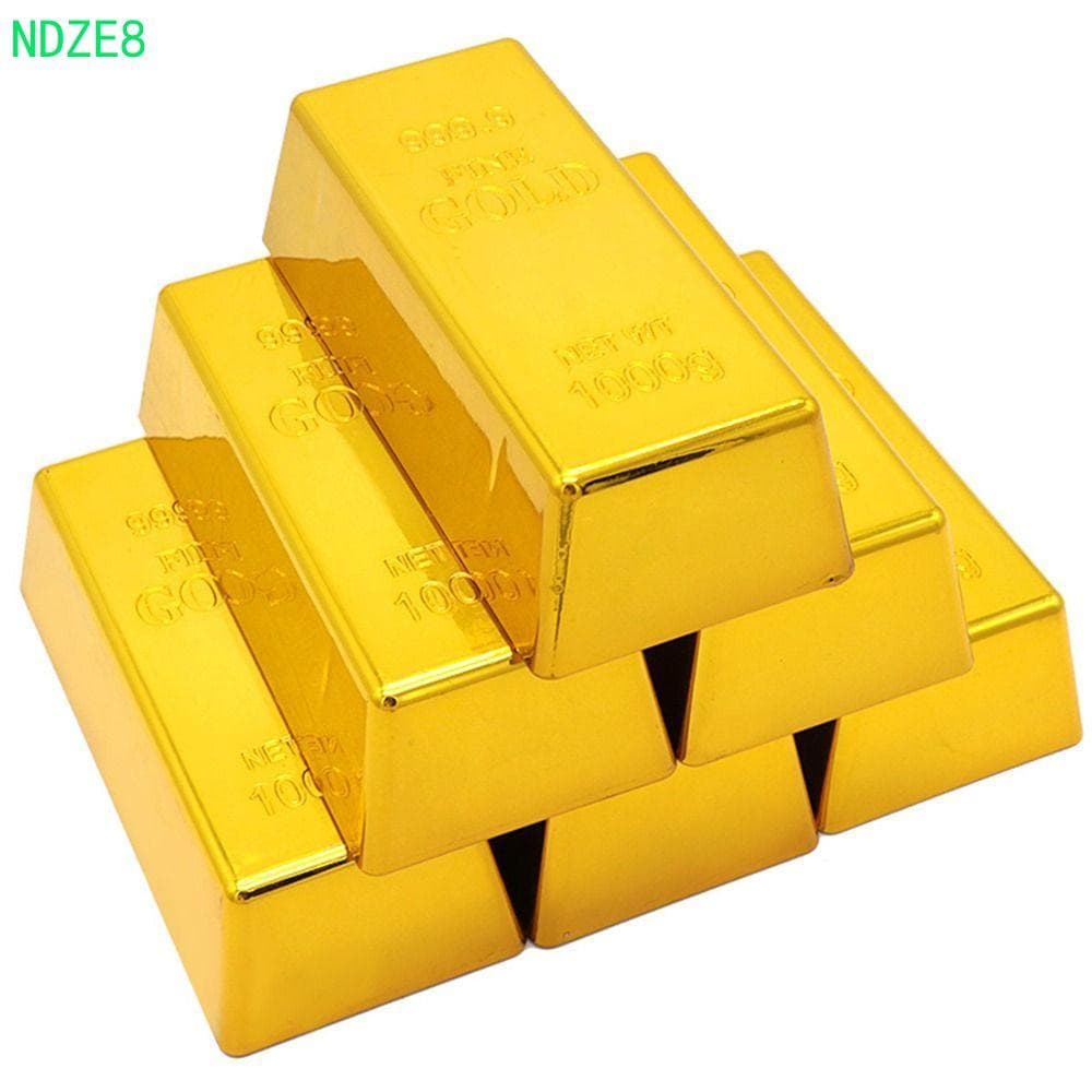NDZE8 Tijolo Dourado , Barra De Ouro Falsa De Simulação De Parada De Porta Barras De Plástico Brilhante Para Adereço De