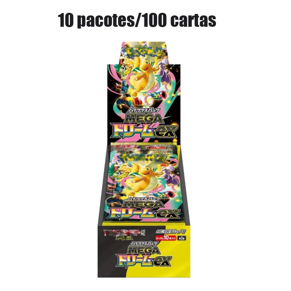 Jogo de Cartas Pokémon Original MEGA High-Class Pack "Dream ex" Caixa Inclui 10 Pacotes - Versão Japonesa RJOB