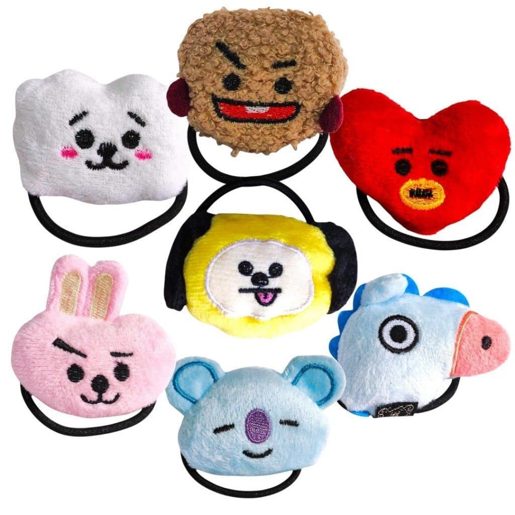 Elástico de Cabelo Xuxinha Rabicó BT21 Pelúcia BTS K-pop ARMY
