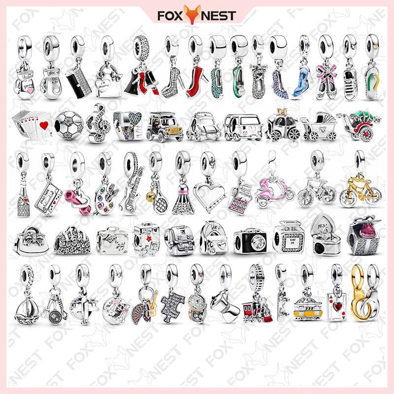 Pingente de mochila banhado a prata S925, adequado para combinar com qualquer roupa, pingente DIY 8LFJ Y8BW