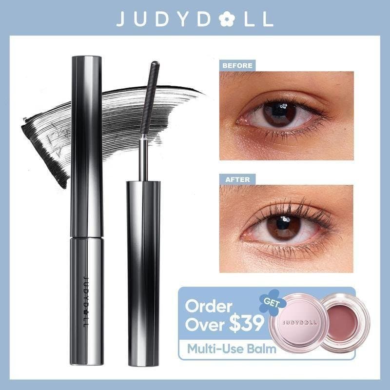 JUDYDOLL Máscara de Cílios 3D Curling, & Marrom, Curvadora e Alongadora, Longa Duração, À Prova D'Água, À Prova de Borrõ