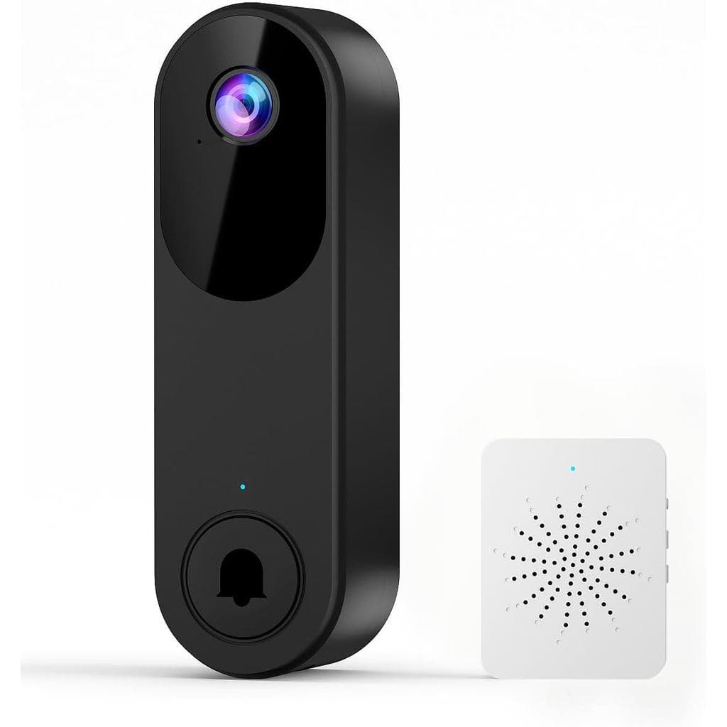 Campainha de Vídeo Inteligente Sem Fio com Campainha, Comunicação Bidirecional, Visão Noturna, Armazenamento em Nuvem, C