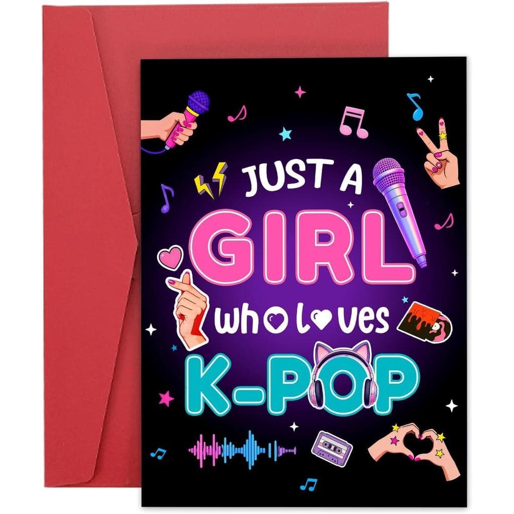 Cartão Kpop - Cartões de Aniversário Kpop, Cartão de Volta às Aulas para Meninas Universitárias, Presentes Kpop para Ado
