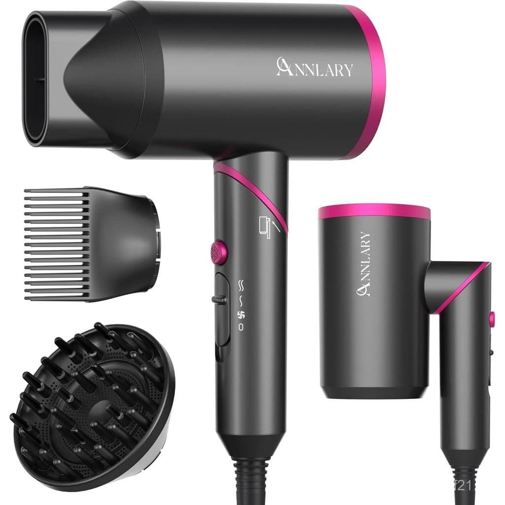 Secador de Cabelo com Pente |   Secador de Cabelo de 1800W com para Cabelos Cacheados |   Secador de Cabelo Iôni