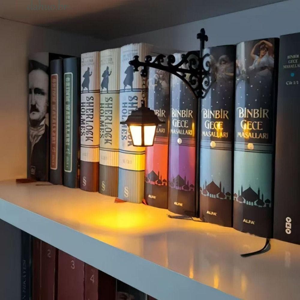 Luz De Lanterna De Estante DAHUO , Fantasma Branca Quente Vintage , Biblioteca De Lâmpada