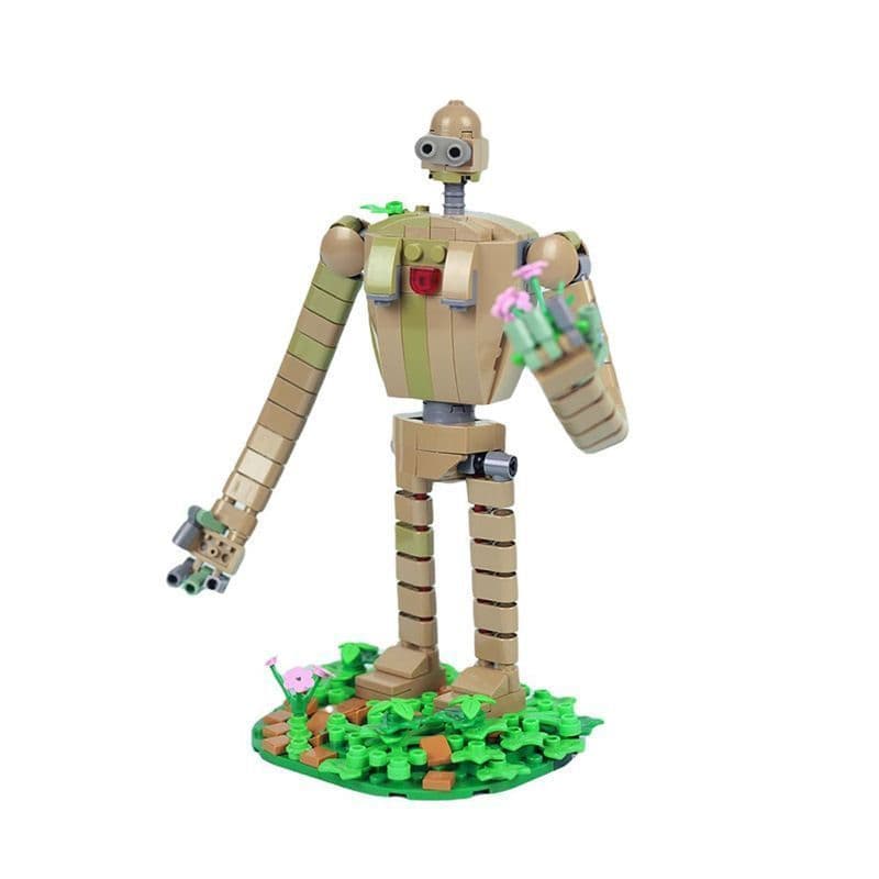 MOC blocos de construção genuíno montagem céu cidade robô gigante Hayao Miyazaki Anime blocos de construção pequenos orn