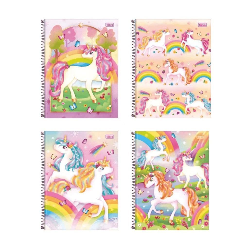 Caderno Universitário Tilibra Blink Unicórnio 1 Matéria 80 Folhas