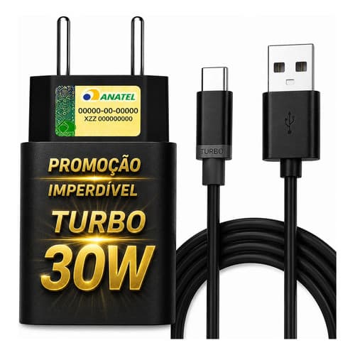 Carregador Turbo 30w Tipo-c Compatível Com Todos Modelos