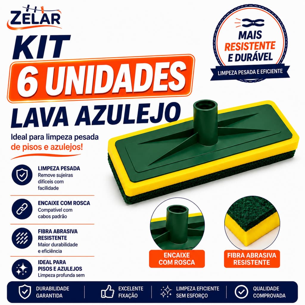 6 lava azulejo rodo abrasivo esfregão esponja limpa piso limpeza pesada rodo esfregões sem cabo