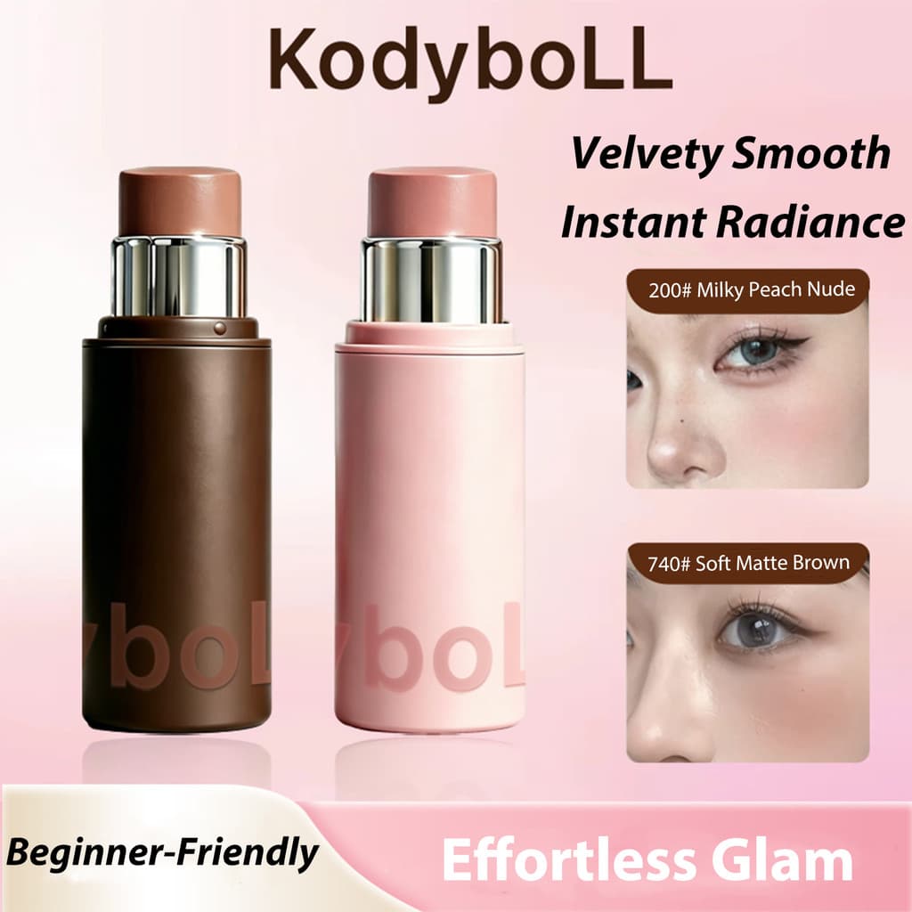 KodyboLL 4 Em 1 De Longa Duração Multifuncional Blush Sombra Batom Contorno Fosco Bastão Facial À Prova D'água Matiz De