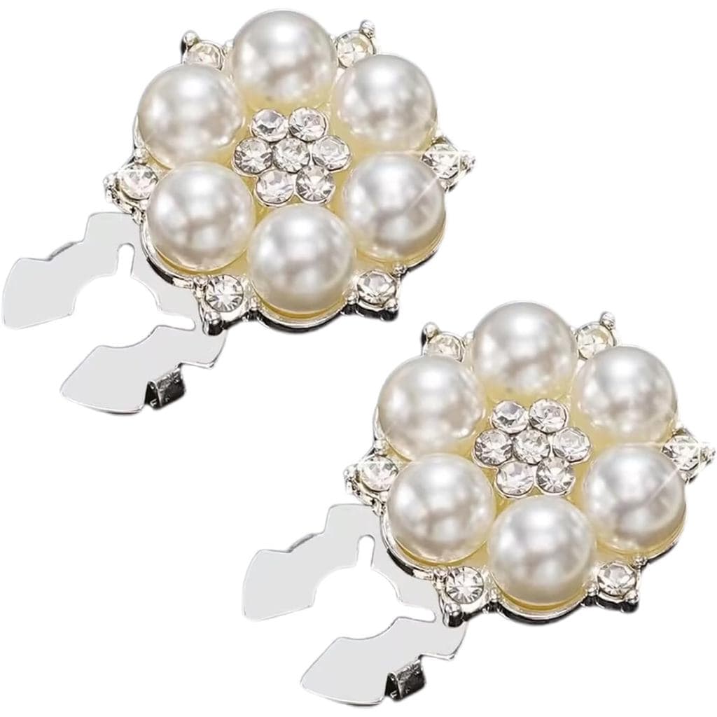 Capas de Botão com Strass, 2 Peças de Botão de Encaixe, Botão de Punho de Pérola para Blusa Feminina, Decoração para Ves