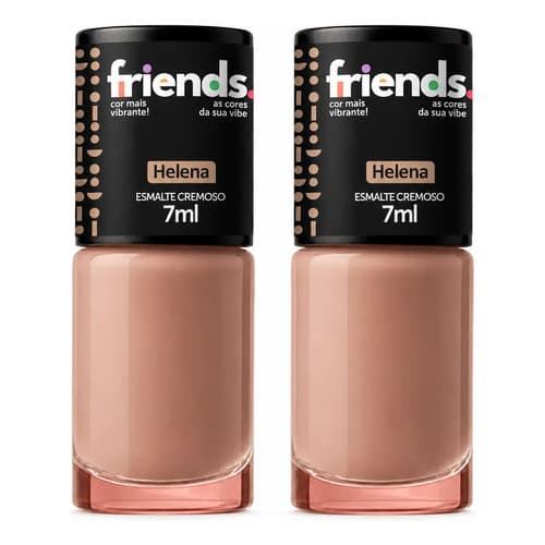 Kit 2 Unidades Esmalte Nude Rosado Helena Vibrante Nude Rosado