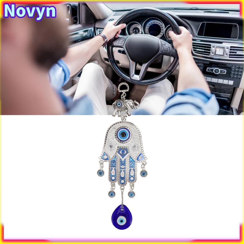 Alomejor atraente olho azul mão ornamento requintado proteção amuleto para paz espiritual e tranquilidade parede porta