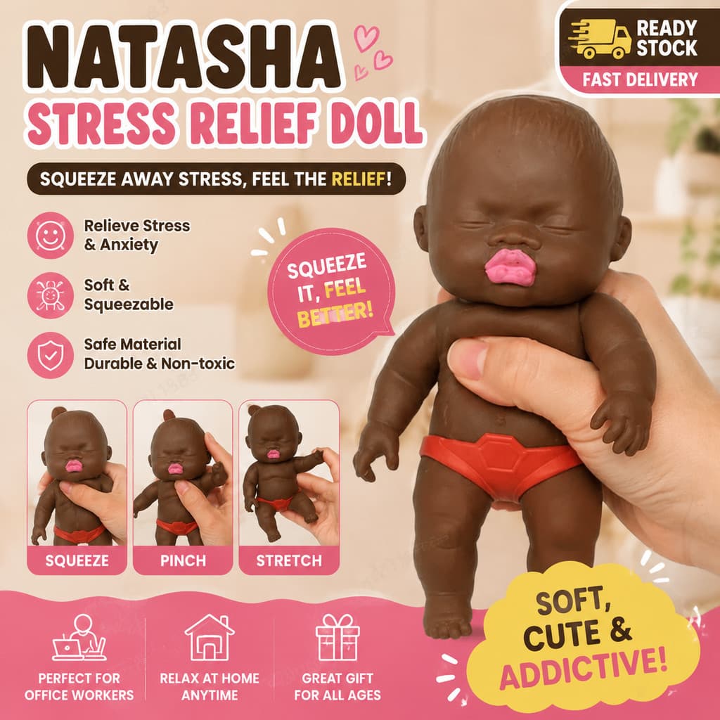 [Estoque pronto, envio rápido] Boneca Natasha, brinquedos de descompressão musical de pitada, boneca de descompressão Na