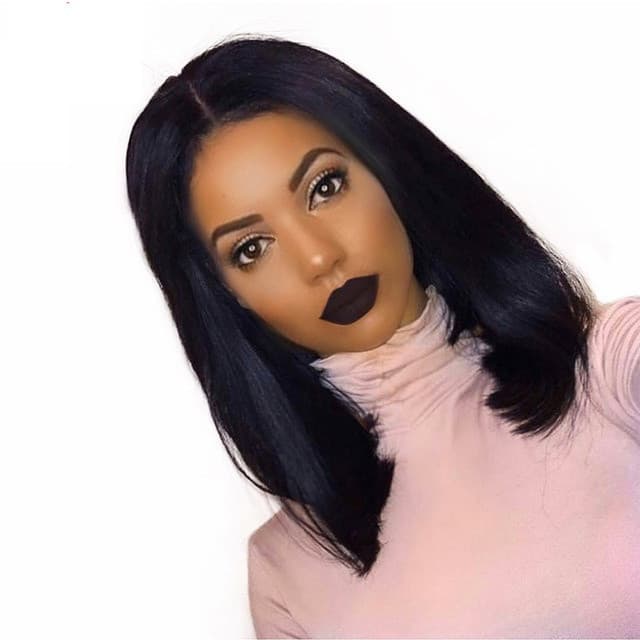42741 Nova Peruca Curta de Cabelo Humano, Cabelo Cheio e Espesso, Cor Natural para Mulheres, Peruca de Cabelo 123