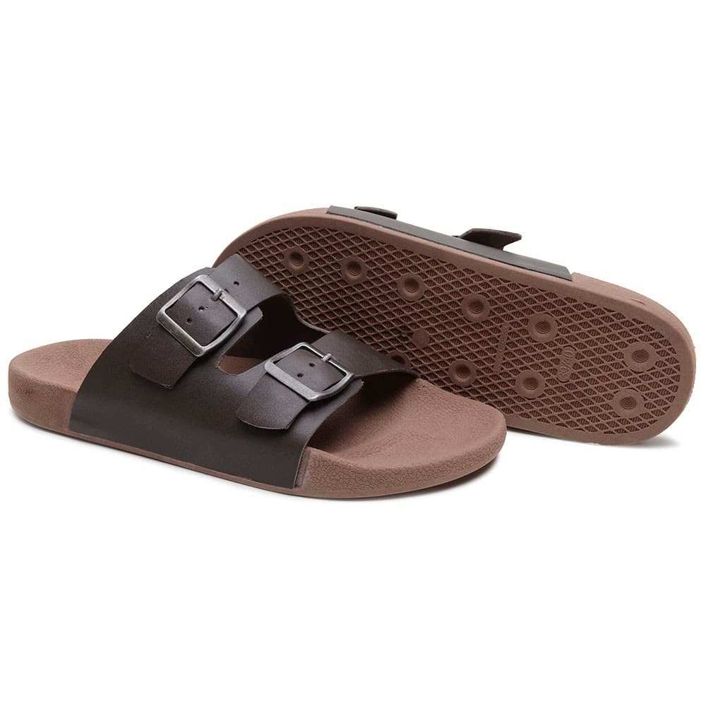 Sandália Masculina Birken Leve Couro Ecológico Casual Confortavel