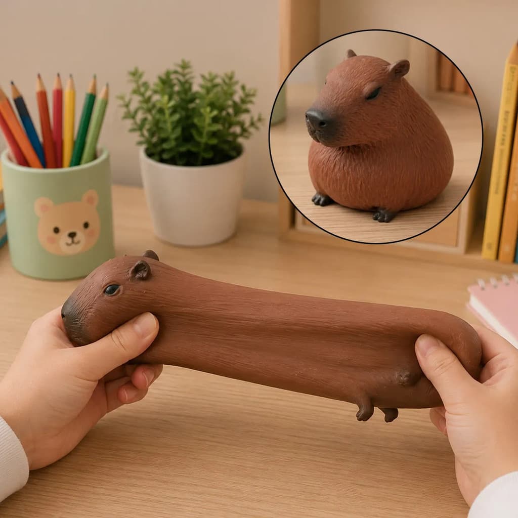 Capivara Squishy Antiestresse Ansiedade Apertar Flexível