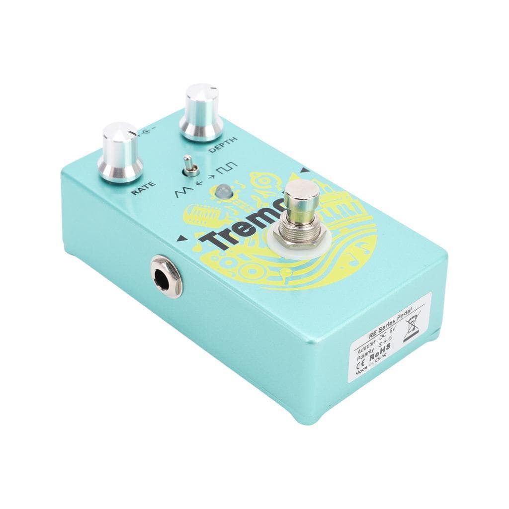 ROWIN Tremolo Pedal Efeitos de guitarra Design vintage Efeito vibrato com interruptor de modo de onda quadrada