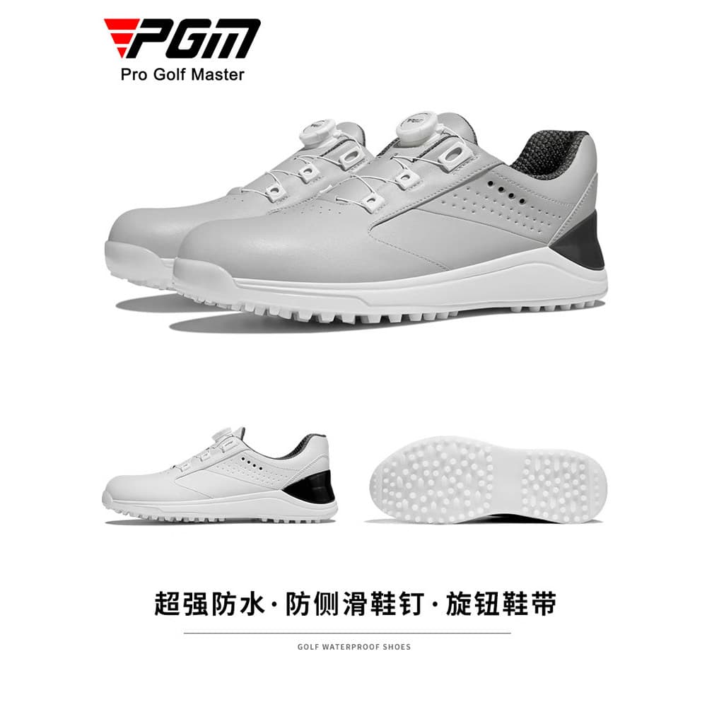 Sapatos de golfe PGM masculinos à prova d'água sapatos esportivos com cadarços patenteados antiderrapantes sapatos mascu