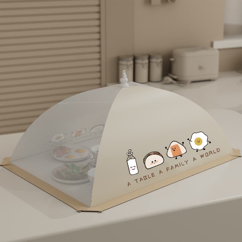 Capa de prato 2024 novo estilo doméstico dobrável mesa de jantar sobras de comida capa de prato de prato capa de po