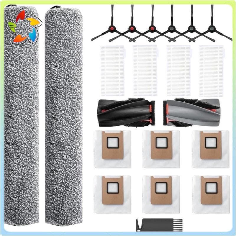 Peças De Reposição Para Acessórios De Aspirador De Pó Robô C28 , Escova De Rolo , Esfregão Filtro Lateral , Saco