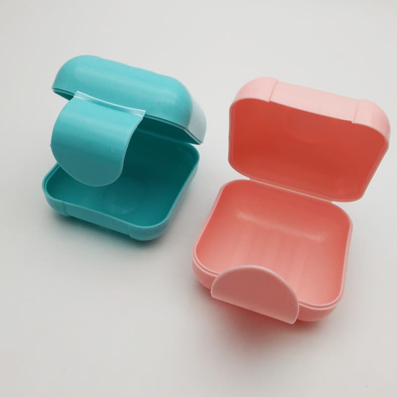 Caixa de sabonete pequena para viagem, cor doce, caixa criativa selada com tampa, Mini caixa de sabonete portátil segura