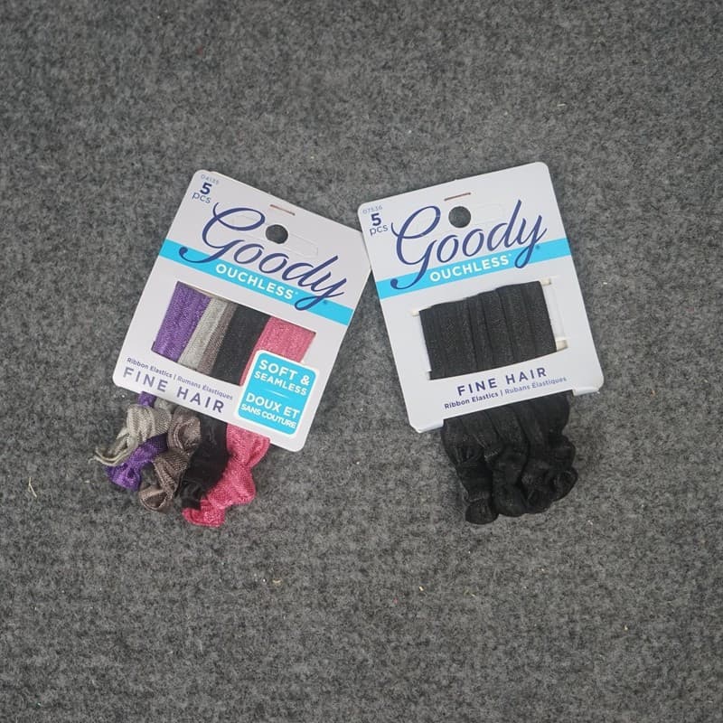 FB3 Goni goody No Damage Série 2 em 1 Laço de cabelo de cetim de seda Faixa de mão 5 peças Laço de cabelo atado cabelo f