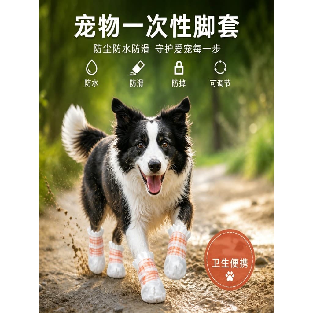 Capa para sapato de cachorro, capa descartável anti-sujeira para pés, sapatos para animais de estimação, cachorro pequen