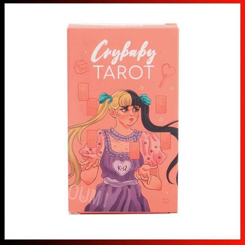 1 : 1 78 Folhas Versão Inglês Borda Em Pó Crybaby Tarot Com Guia De Papel