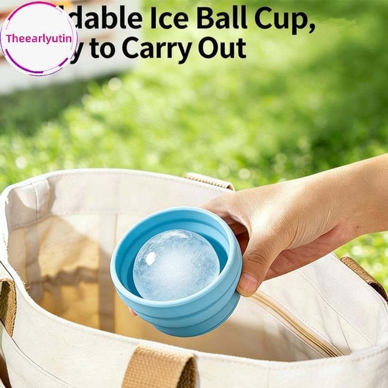 theearlyutin Copo Portátil Dobrável De Gelo De 600ml Com Tubo De Sucção E Molde Ideal Para Escola , Academia , Escritóri