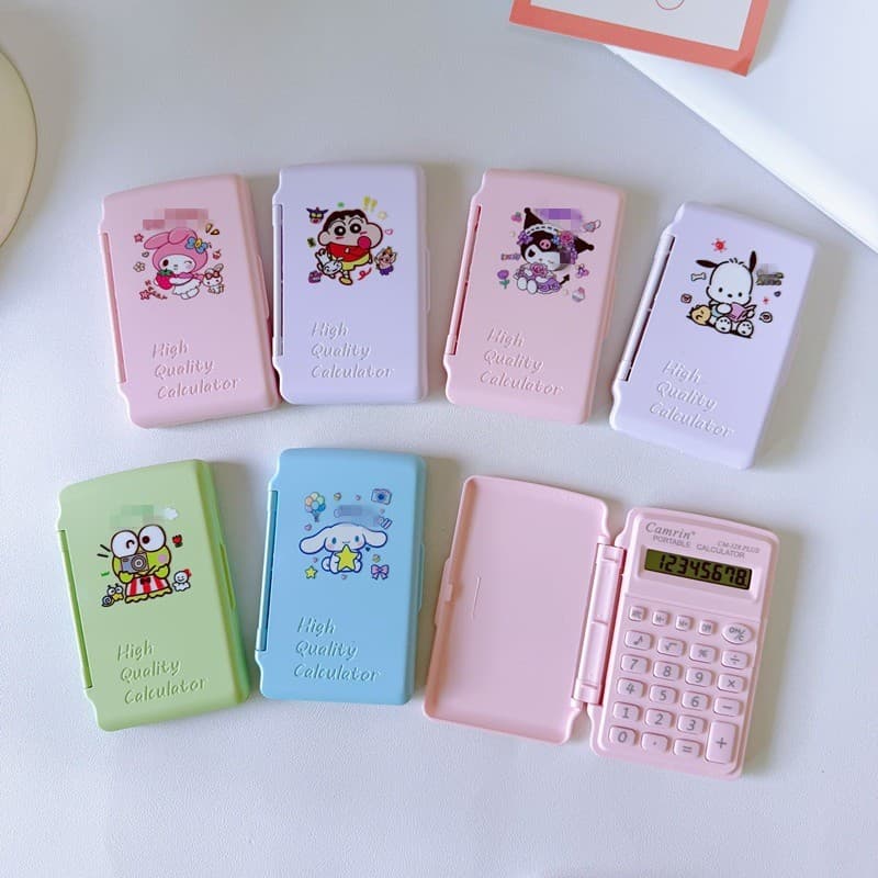 Mini calculadora de desenho animado, calculadora portátil, calculadora de escritório, pequeno, fofo, estudante, alto val