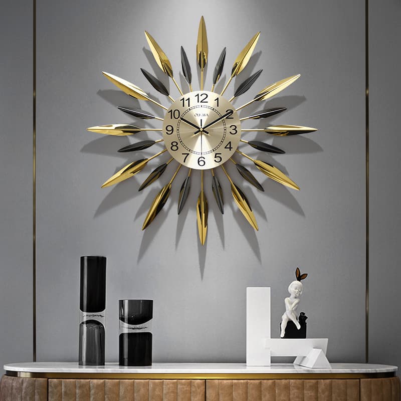 Luz moderna de luxo relógio parede sala estar casa Nordic decoração arte relógio parede criativo simples moda relógio pa