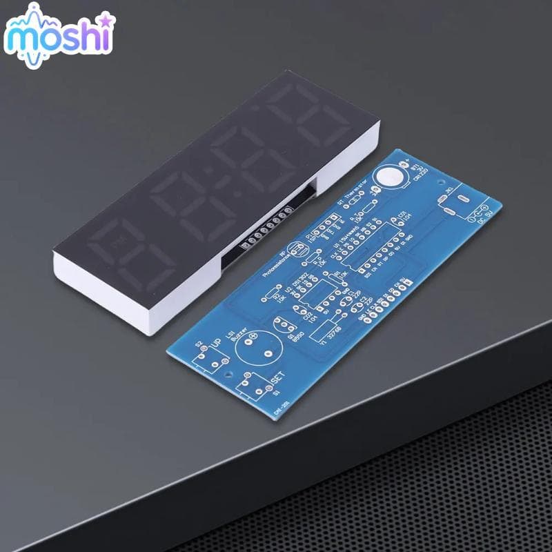 MOSHI DIY Eletrônico Clo LED MCU Kit Controle De Luz Display Temperatura Para Entusiastas Eletrônicos Estudante Prática