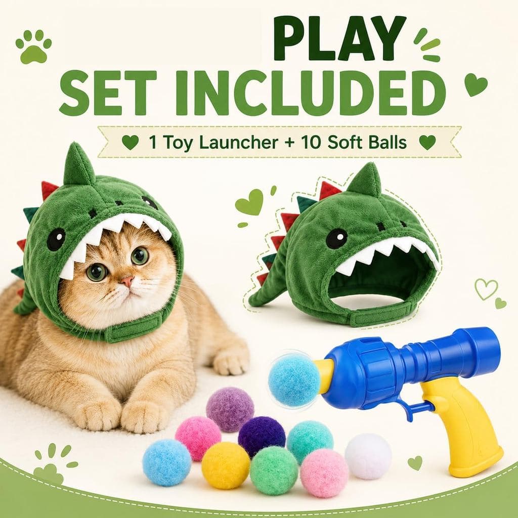 Chapéu de Fantasia de Dinossauro para Gato, Capuz de Pelúcia Verde para Animais de Estimação com Espinhos e Dentes, Capu