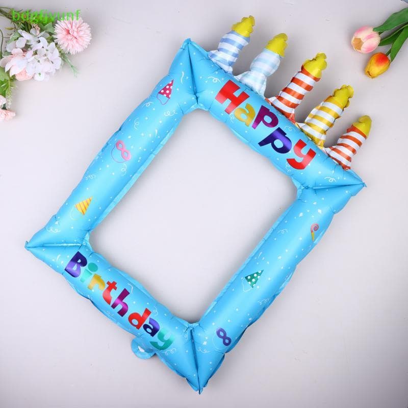 BDGF 1/3/5 Pçs Portátil Aniversário Moldura Folha Balão Para Festa De Favor Presente Reunião Em Casa Foto Prop Decoração