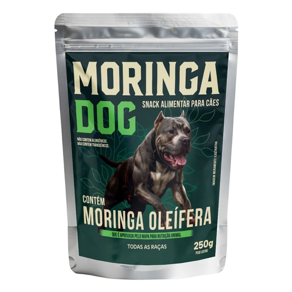 Snack Alimentar Moringa Dog 250g Para Cães de Todas as Raças