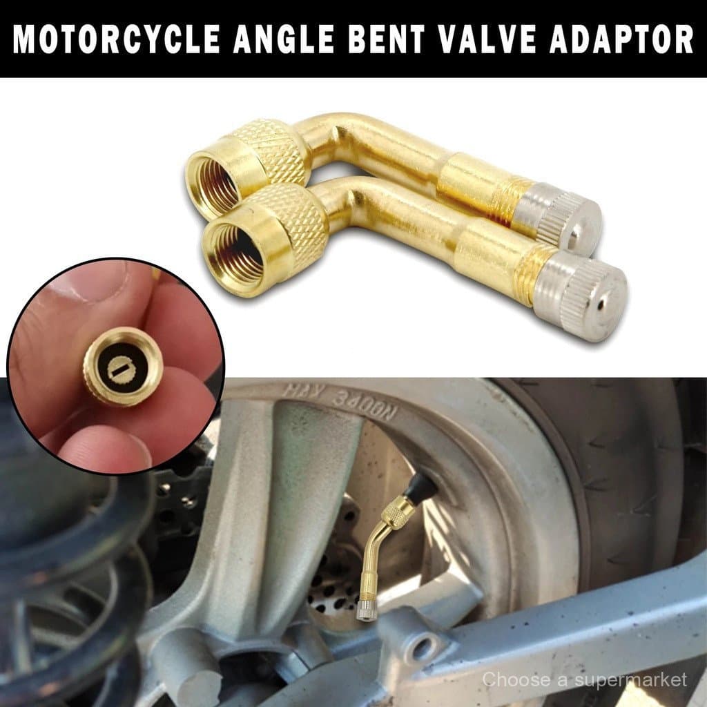 Adaptador/extensor de válvula angular de 45 graus, 90 graus e 135 graus para motocicleta, bicicleta e carro, adequado pa