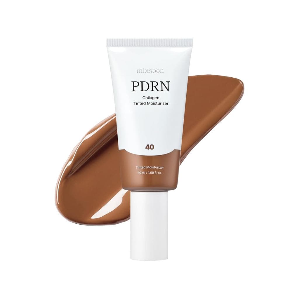 mixsoon PDRN Collagen Tinted Moisturizer - Base com Extrato de Arroz PDRN e Peptídeos, Brilho Vibrante e Hidratação Lumi