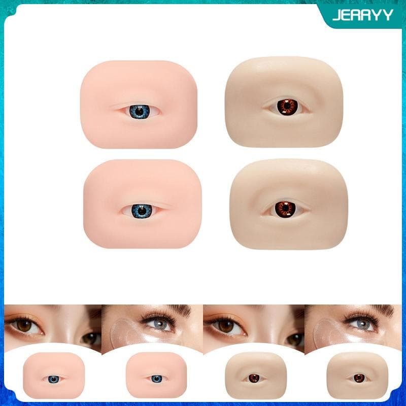 [Wishshopeljj] Modelo De Olho De Silicone Pele Artificial Para Iniciantes E Artistas Compacto Macio 5.5x7cm Maquiagem Os