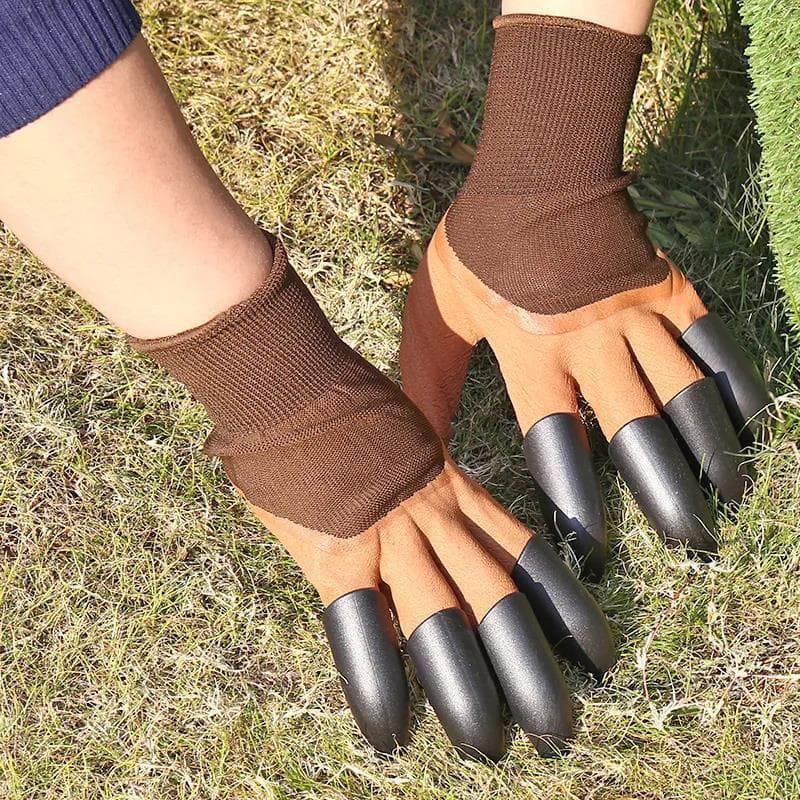 Luvas de garra de jardinagem, escavação, plantio, luvas de jardim antiderrapantes à prova d'água, plantio de jardim, cap