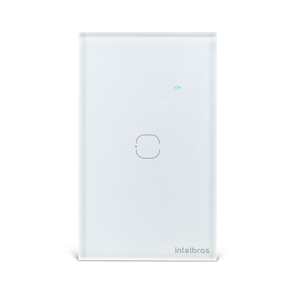 Interruptor Inteligente Wi-Fi Touch 1 tecla Branco EIW 1001 Intelbras