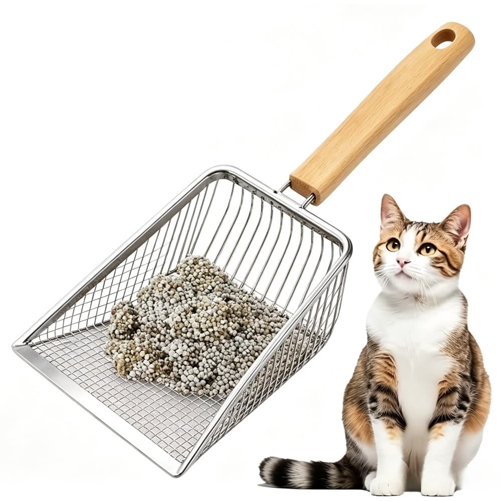 Colher Para Areia De Gato , Liga De Alumínio , Coletor De Resíduos Durável Com Alça Longa , Fácil Limpeza Caixa De