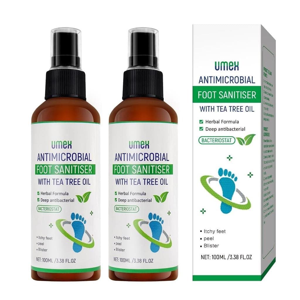 2 Peças de Spray para Pés com Óleo de Tea Tree, Spray para Pés com Tea Tree, Frescor para Pés e Calçados, Secagem Rápida