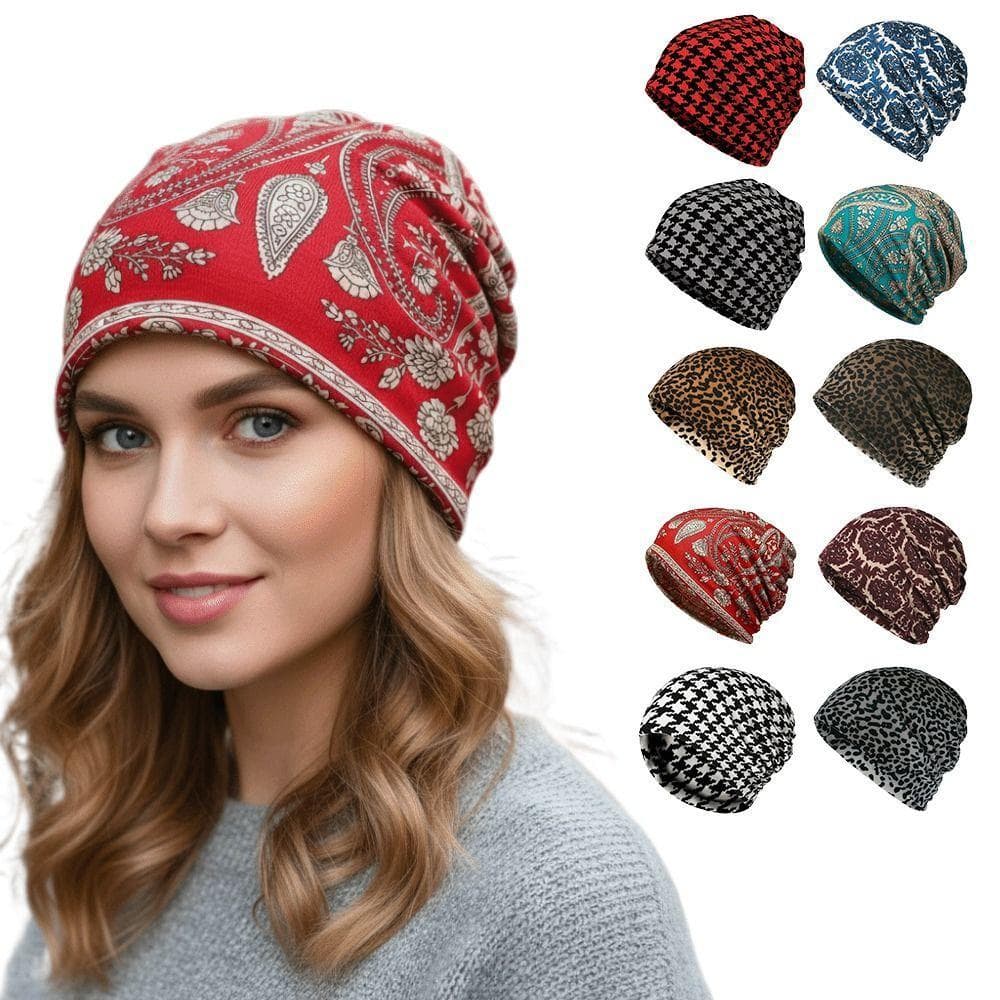 Chapéu Pulôver PEONYQ , Chapéus De Turbante Com Estampa Xadrez De Cores Contrastantes , De Cachecol Para Manter O De Pil