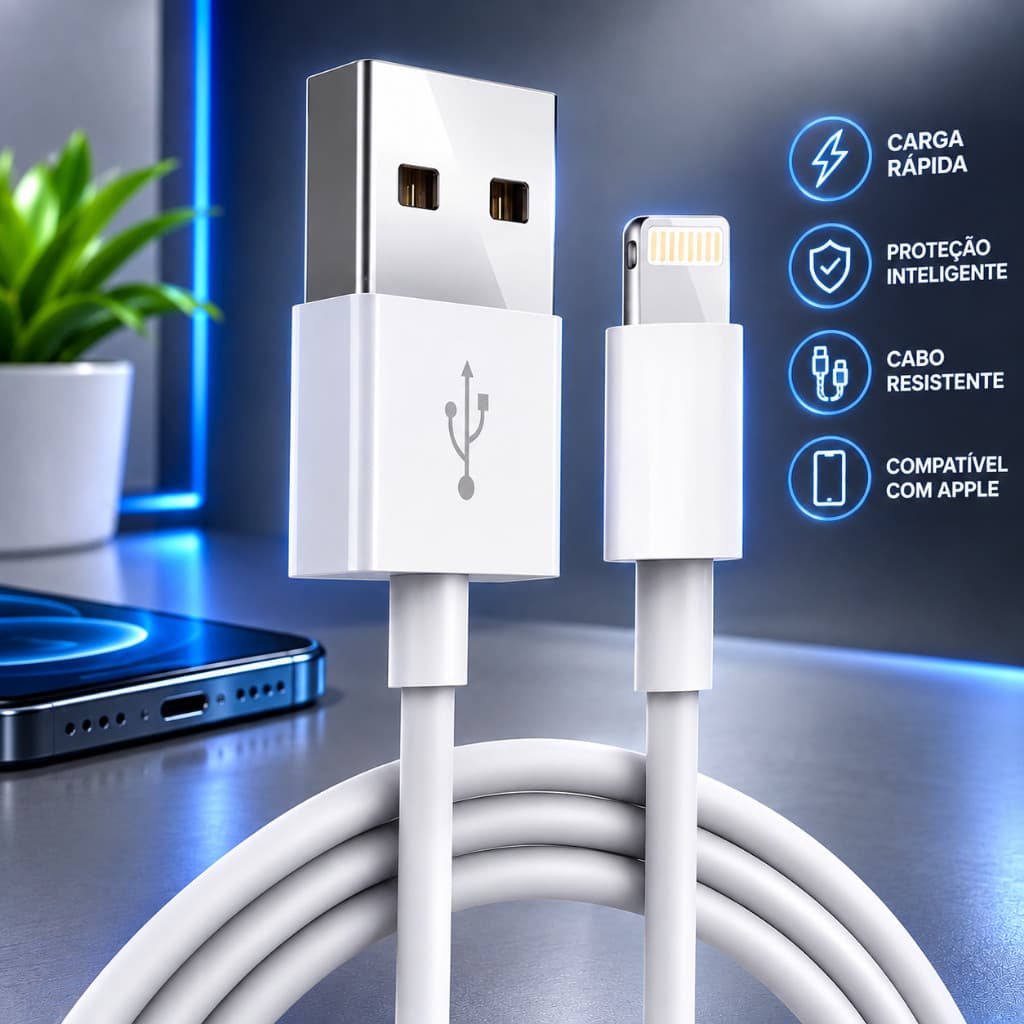 Cabo Carregador Turbo 20W USB Lightning Iphone 8 11 12 13 14