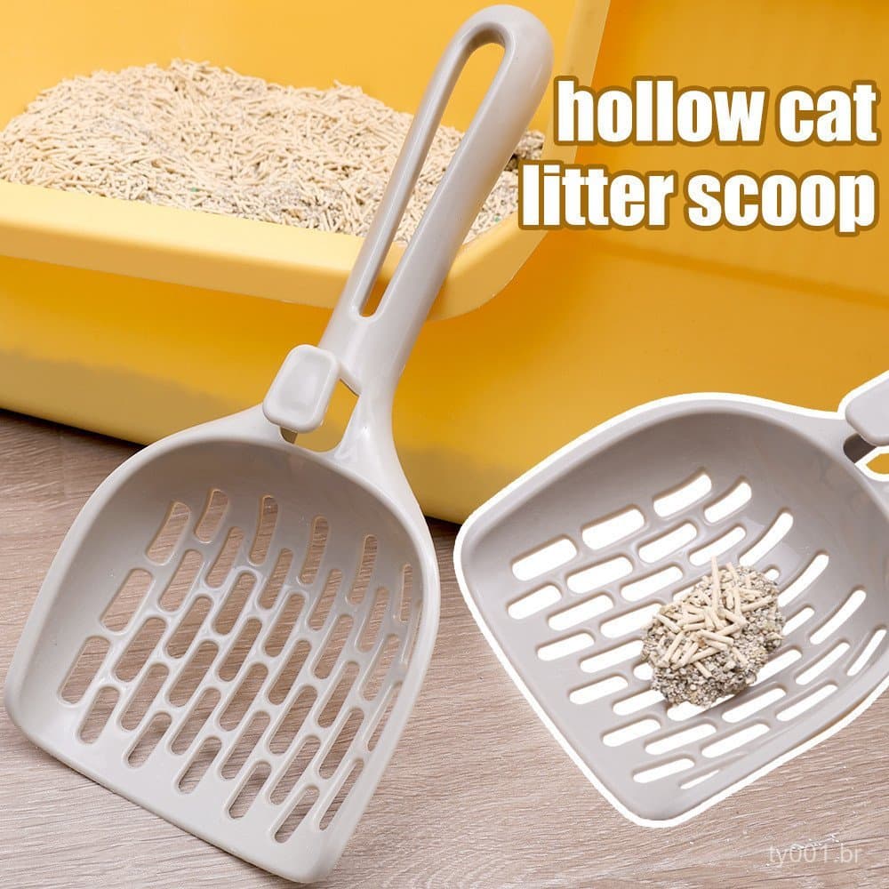 Pá para Areia de Gato com Design de Malha Plástica - Pá Grande e Durável - Acessórios para Banheiro de Animais de Estima