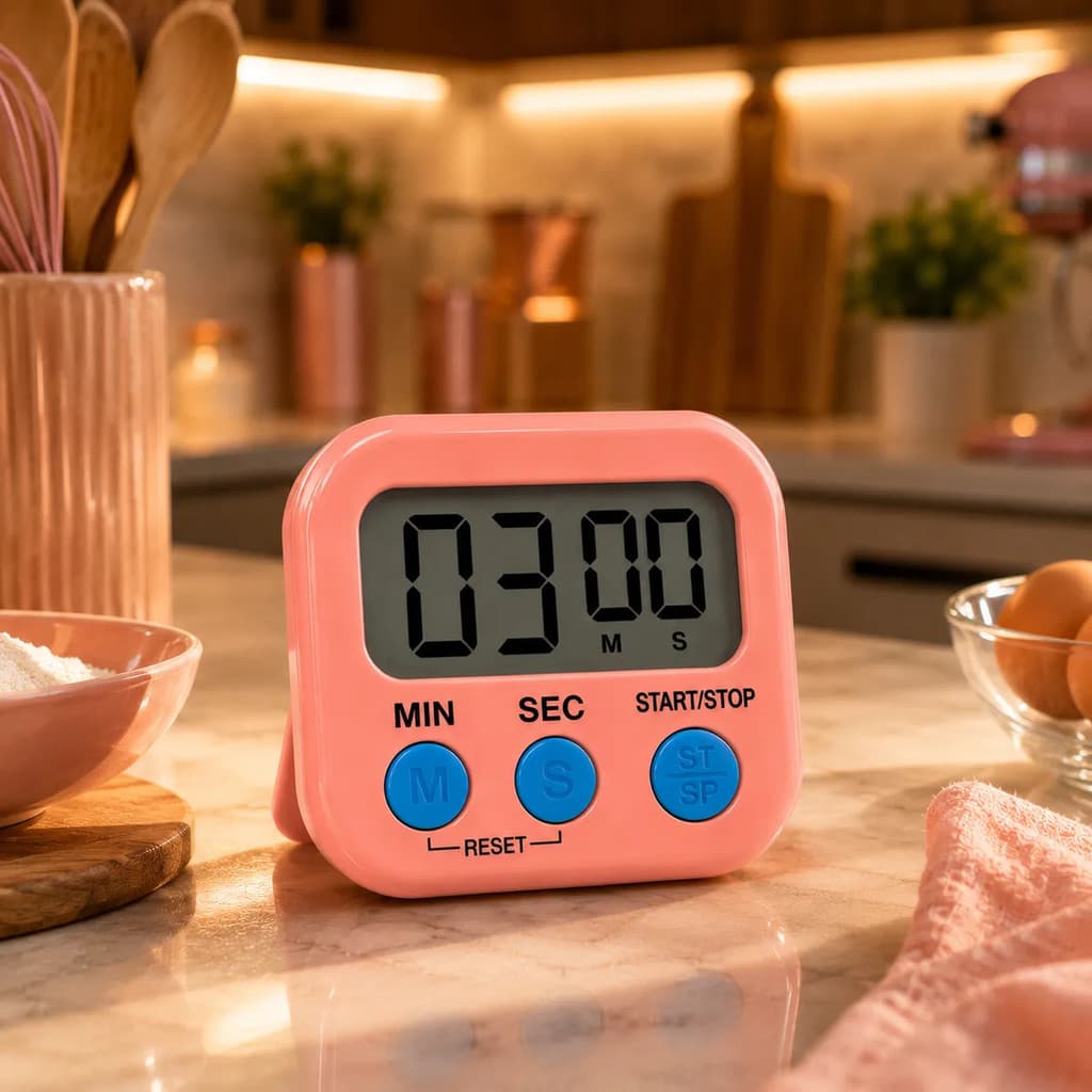 Cronômetro Digital Temporizador De Mesa Com Imã Hora Corrida