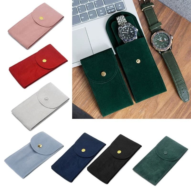 Estone Portátil Relógio Organizador Bolsa Exibição Preto Verde Para Cinza Luz Rosa 6 Cores Opcional Fla