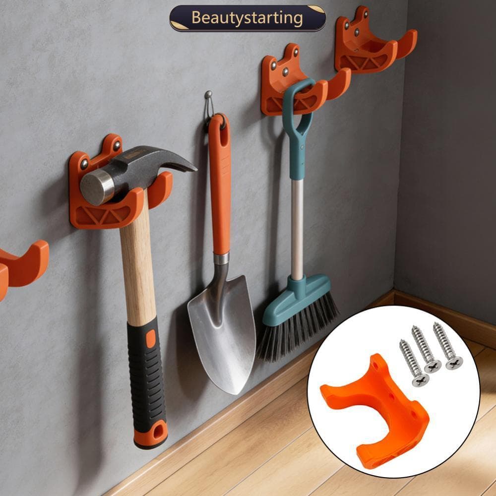 BEAUTYSTARTING Suporte De Parede Para Ferramentas De Jardim , Parafuso Fixo , Organizador De Armazenamento Pá , Ancinho